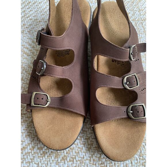 SAS Trio II Brown Leather Sandals 11.5 Medium - Picture 6 of 8